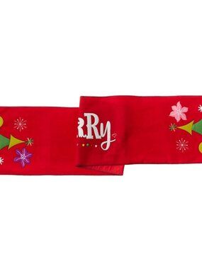 Precious Moments Be Merry Christmas Table Runner 13.25" x 72" Holiday Fabric NWT